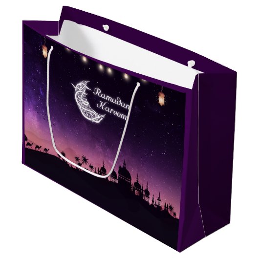 Ramadan Kareem Große Geschenktüte (Vorderseite Schrägansicht)