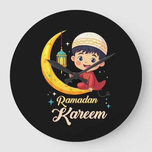 Ramadan Kareem Große Wanduhr (Vorderseite)