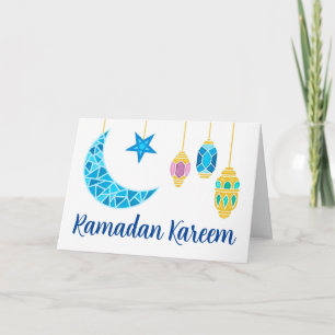 Ramadan Kareem Grüße mit Fanoos und Moon Karte