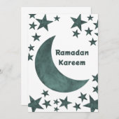 Ramadan Kareem Halbmond Islam Mubarak Stars Einladung (Vorne/Hinten)