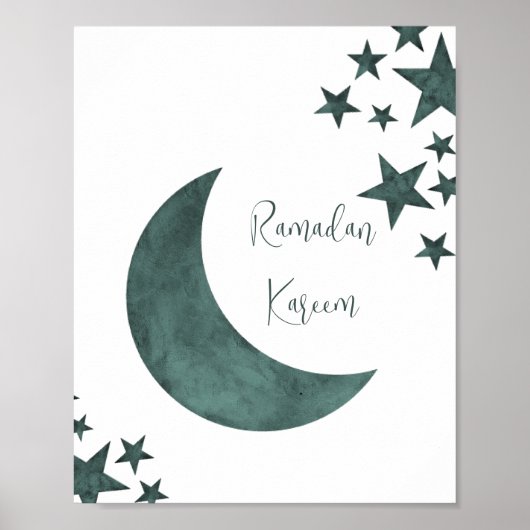 Ramadan Kareem Halbmond Islam Mubarak Stars Poster (Vorne)
