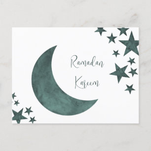 Ramadan Kareem Halbmond Islam Mubarak Stars Postkarte