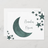 Ramadan Kareem Halbmond Islam Mubarak Stars Postkarte (Vorne/Hinten)