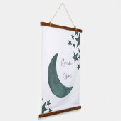 Ramadan Kareem Halbmond Islam Mubarak Stars Wandteppich Mit Holzrahmen (Gewinkelt)