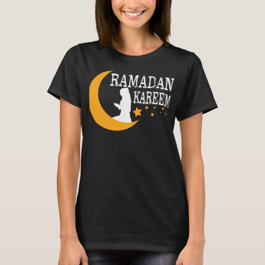 Ramadan Kareem Heiliger Monat Hijab-Mädchen Islami T-Shirt (Vorderseite)