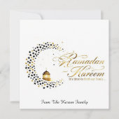 Ramadan Kareem holiday Elegant Card Dankeskarte (Vorderseite)