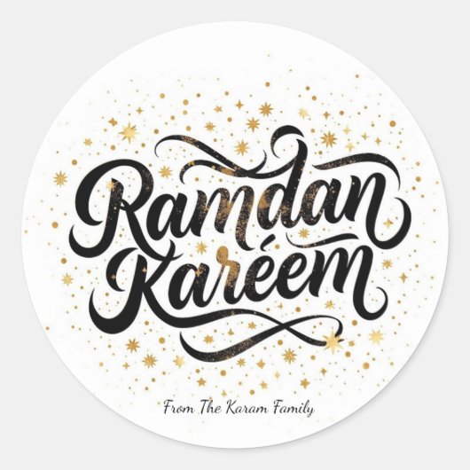 Ramadan Kareem holiday Runder Aufkleber (Vorderseite)
