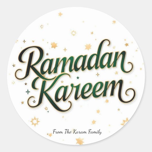 Ramadan Kareem holiday Runder Aufkleber (Vorderseite)