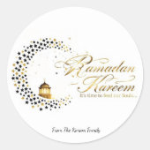 Ramadan Kareem holiday Runder Aufkleber (Vorderseite)