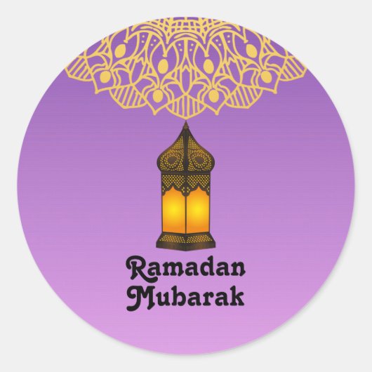 Ramadan Kareem Holiday Runder Aufkleber (Vorderseite)
