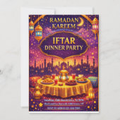 Ramadan Kareem Iftar dinner Party Invitation Einladung (Vorderseite)