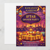 Ramadan Kareem Iftar dinner Party Invitation Einladung (Vorne/Hinten)