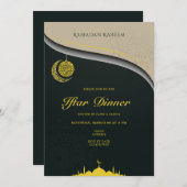 Ramadan Kareem Iftar Eid Modernes Dinner Party Einladung (Vorne/Hinten)
