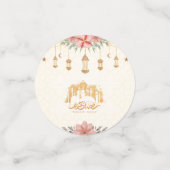 Ramadan Kareem Iftar Floral Watercolor Lanterns Konfetti (Klein Vorderseite)
