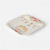 Ramadan Kareem Iftar Floral Watercolor Lanterns Pappteller (Gewinkelt)