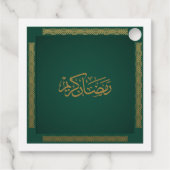 Ramadan Kareem in Green Geschenkanhänger (Rückseite)