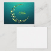 Ramadan Kareem Islamic Gold Crescent Mitteilungskarte (Vorne/Hinten)