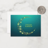 Ramadan Kareem Islamic Gold Crescent Mitteilungskarte (Vorderseite/Rückseite Beispiel)