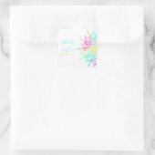 Ramadan Kareem islamisches Motiv bunt Quadratischer Aufkleber (Tasche)