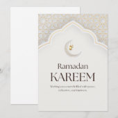 Ramadan Kareem Lantern & Crescent Art Feiertagskarte (Vorne/Hinten)