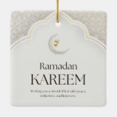 Ramadan Kareem Lantern & Crescent Art Keramikornament (Rückseite)
