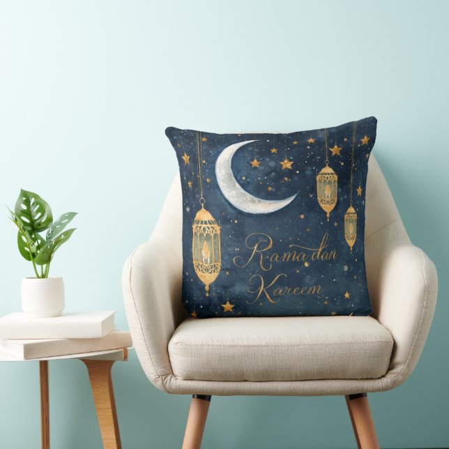 Ramadan Kareem Lantern & Moon Pillow Kissen (Stuhl )