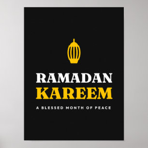Ramadan Kareem Laterne Typografie Poster Muslim Ho