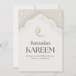 Ramadan Kareem Laterne und Halbmond-Kunst Feiertagskarte