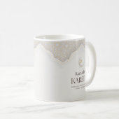 Ramadan Kareem Laterne und Halbmond-Kunst Kaffeetasse (VorderseiteRechts)