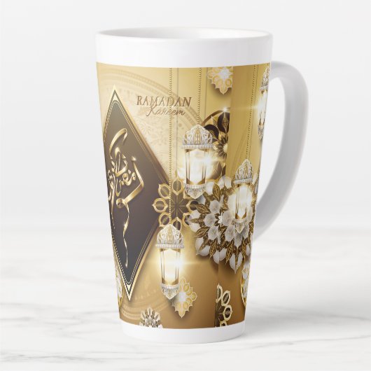Ramadan Kareem Latte Tasse (Rechte Ecke)
