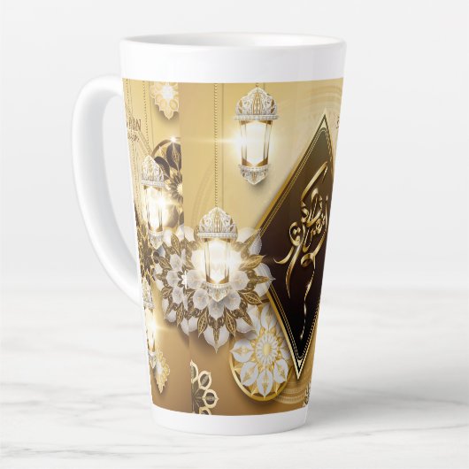Ramadan Kareem Latte Tasse (Linke Ecke)