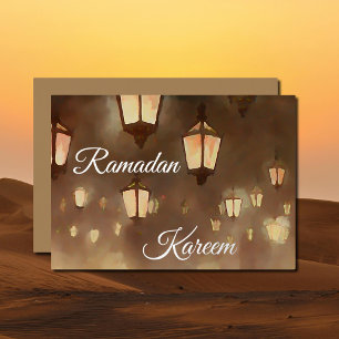 Ramadan Kareem -  Malerei mit Lampen  Folieneinladung
