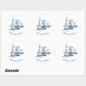 Ramadan Kareem Masjid Blue Sticker (Blatt)