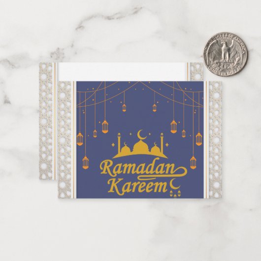 Ramadan Kareem Mitteilungskarte (Vorderseite/Rückseite Beispiel)