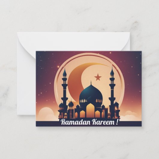 Ramadan Kareem ! Mitteilungskarte (Vorderseite)