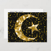 Ramadan Kareem Mond und Star Postkarte (Vorne/Hinten)