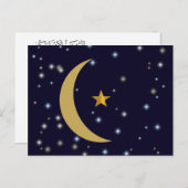 Ramadan Kareem Mond und Star Postkarte (Vorne/Hinten)
