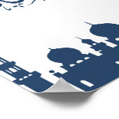 "Ramadan Kareem" Mosque Silhouette Wall Art  Poster (Ecke)