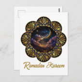 RAMADAN KAREEM MUBARAK 2024 EID MUBARAK POSTKARTE (Vorne/Hinten)