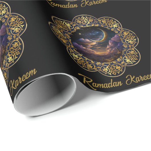 RAMADAN KAREEM MUBARAK 2026 GESCHENKPAPIER (Rolleneckpunkt)