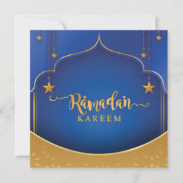 Ramadan Kareem Mubarak Blue & Golden Feiertagskarte