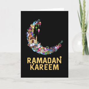 Ramadan Kareem Mubarak Fasten Mond Karte