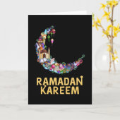 Ramadan Kareem Mubarak Fasting Moon Karte (Gelbe Blume)