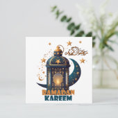 Ramadan Kareem Mubarak Lantern ramadan 2024 Einladung (Stehend Vorderseite)