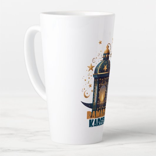 Ramadan Kareem Mubarak Lantern ramadan 2024 Milchtasse (Linke Ecke)
