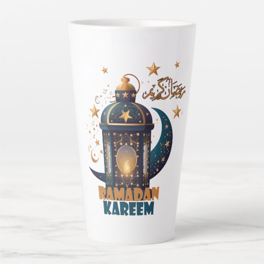 Ramadan Kareem Mubarak Lantern ramadan 2024 Milchtasse (Vorderseite)