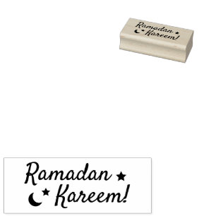 Ramadan Kareem Niedliche Briefmarke aus Holzkautsc Gummistempel