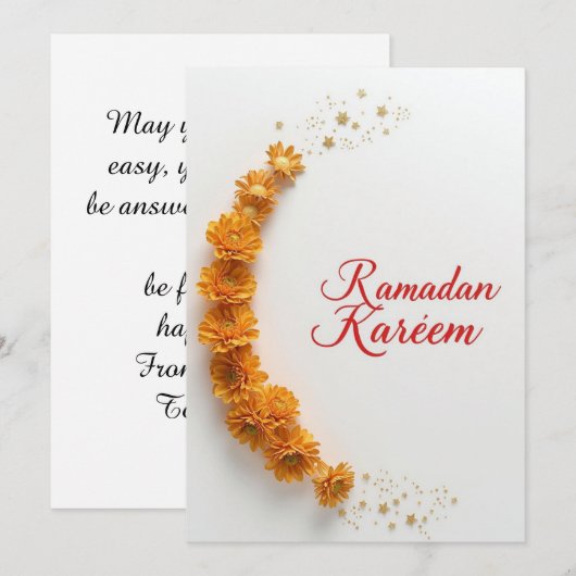 Ramadan Kareem Personalisierte Feiertagskarte (Vorne/Hinten)