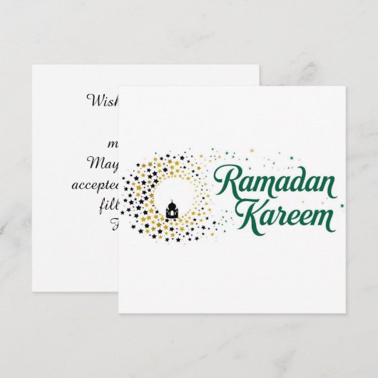 Ramadan Kareem Personalisierte Feiertagskarte (Vorne/Hinten)