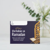 Ramadan Kareem Postal Card mit individuellem Namen Postkarte (Stehend Vorderseite)